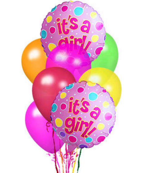 It's A Girl Balloon Bouquet